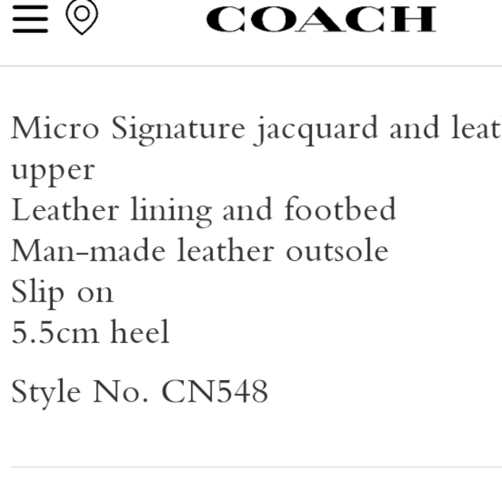 NEW COACH Signature Jacquard Renn Mule Heels In Micro Signature Jacquard Print - Picture 5 of 16